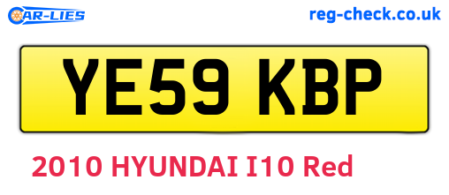YE59KBP are the vehicle registration plates.