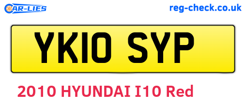 YK10SYP are the vehicle registration plates.