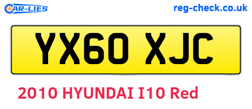 YX60XJC are the vehicle registration plates.