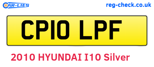 CP10LPF are the vehicle registration plates.