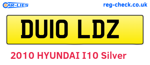DU10LDZ are the vehicle registration plates.