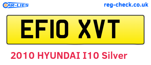 EF10XVT are the vehicle registration plates.