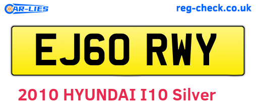 EJ60RWY are the vehicle registration plates.