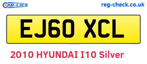 EJ60XCL are the vehicle registration plates.