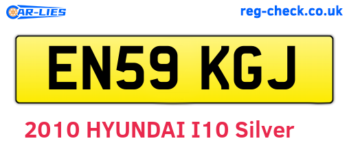 EN59KGJ are the vehicle registration plates.