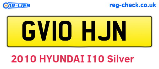 GV10HJN are the vehicle registration plates.