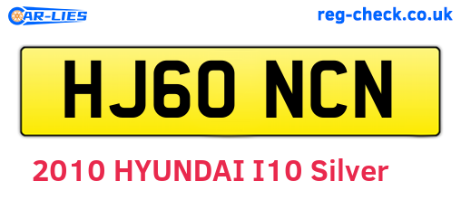 HJ60NCN are the vehicle registration plates.
