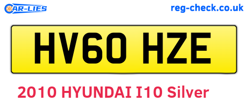 HV60HZE are the vehicle registration plates.