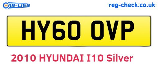 HY60OVP are the vehicle registration plates.
