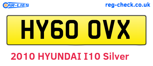 HY60OVX are the vehicle registration plates.