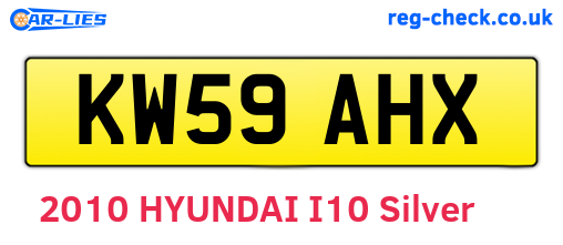 KW59AHX are the vehicle registration plates.
