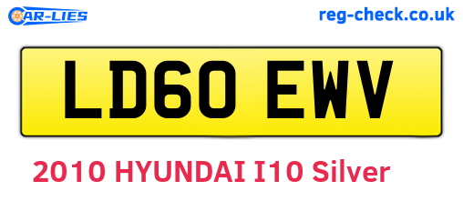 LD60EWV are the vehicle registration plates.