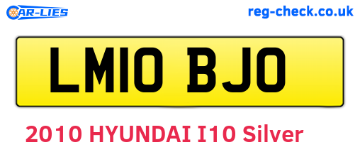 LM10BJO are the vehicle registration plates.