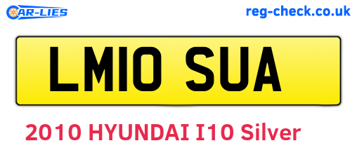 LM10SUA are the vehicle registration plates.