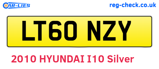 LT60NZY are the vehicle registration plates.