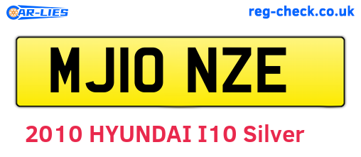 MJ10NZE are the vehicle registration plates.