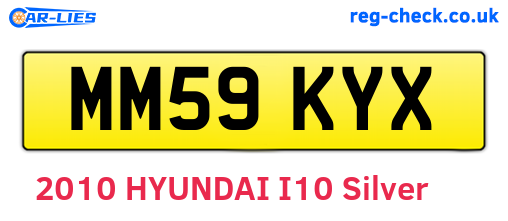 MM59KYX are the vehicle registration plates.