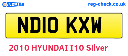 ND10KXW are the vehicle registration plates.