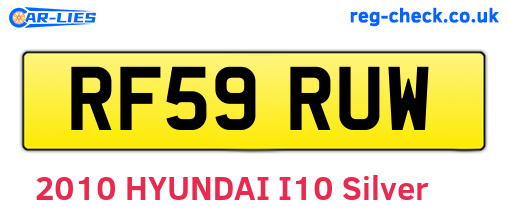 RF59RUW are the vehicle registration plates.