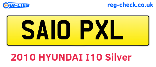 SA10PXL are the vehicle registration plates.