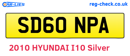 SD60NPA are the vehicle registration plates.