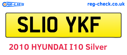 SL10YKF are the vehicle registration plates.