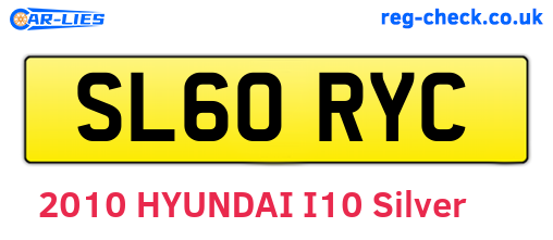 SL60RYC are the vehicle registration plates.