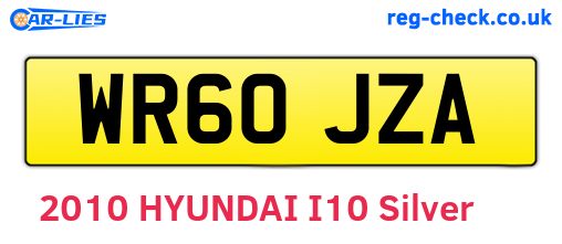 WR60JZA are the vehicle registration plates.