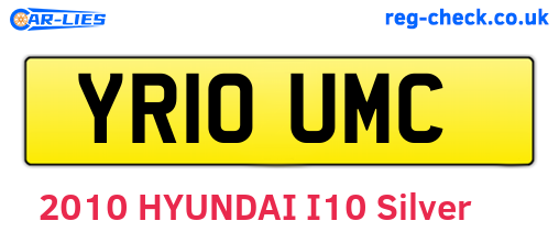 YR10UMC are the vehicle registration plates.