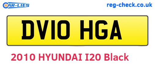 DV10HGA are the vehicle registration plates.