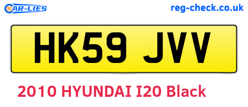 HK59JVV are the vehicle registration plates.
