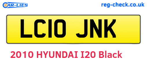 LC10JNK are the vehicle registration plates.