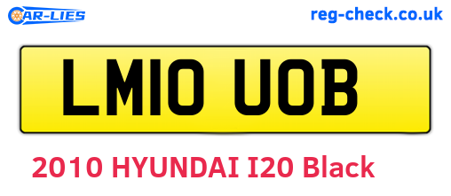 LM10UOB are the vehicle registration plates.