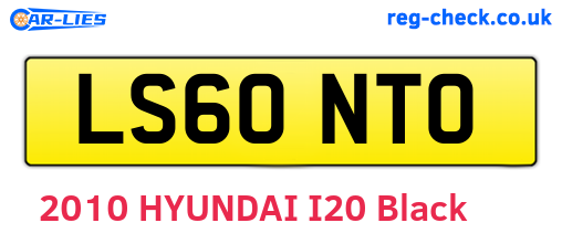 LS60NTO are the vehicle registration plates.