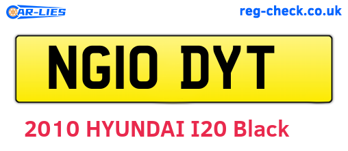 NG10DYT are the vehicle registration plates.