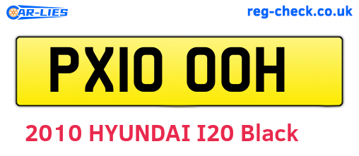 PX10OOH are the vehicle registration plates.