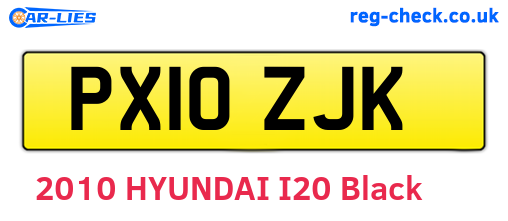 PX10ZJK are the vehicle registration plates.