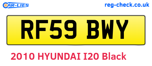 RF59BWY are the vehicle registration plates.