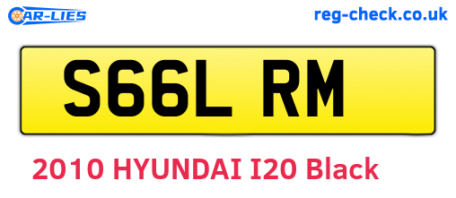 S66LRM are the vehicle registration plates.