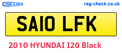 SA10LFK are the vehicle registration plates.