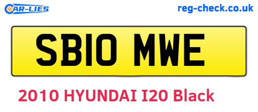 SB10MWE are the vehicle registration plates.