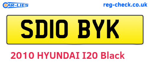SD10BYK are the vehicle registration plates.