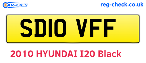SD10VFF are the vehicle registration plates.