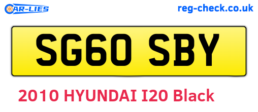 SG60SBY are the vehicle registration plates.