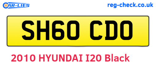 SH60CDO are the vehicle registration plates.