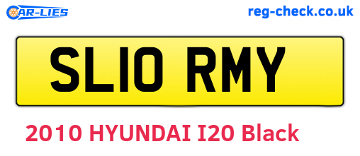 SL10RMY are the vehicle registration plates.