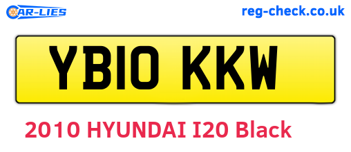 YB10KKW are the vehicle registration plates.