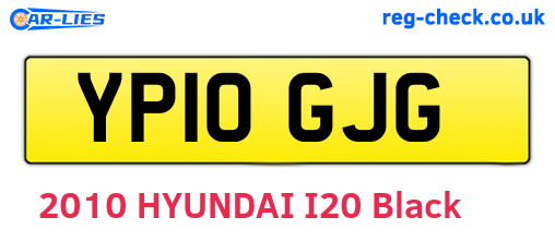 YP10GJG are the vehicle registration plates.