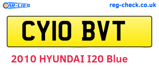CY10BVT are the vehicle registration plates.