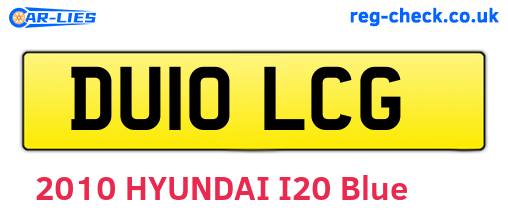 DU10LCG are the vehicle registration plates.
